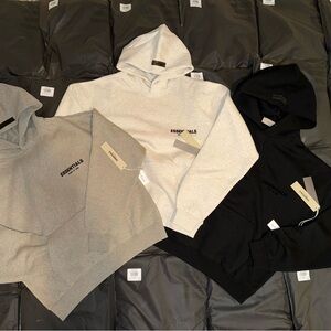 Essentials Men's Hoodie - Black, Gray, and White